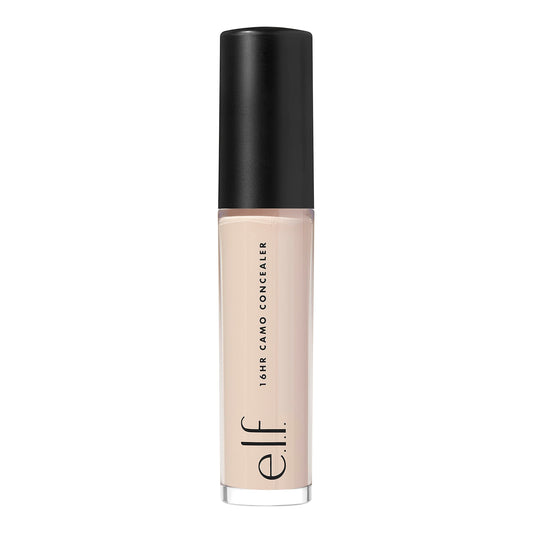 e.l.f. Corrector de camuflaje 16HR, cobertura completa y altamente pigmentado, acabado mate, marfil claro, 0.203 onzas líquidas (6 ml)