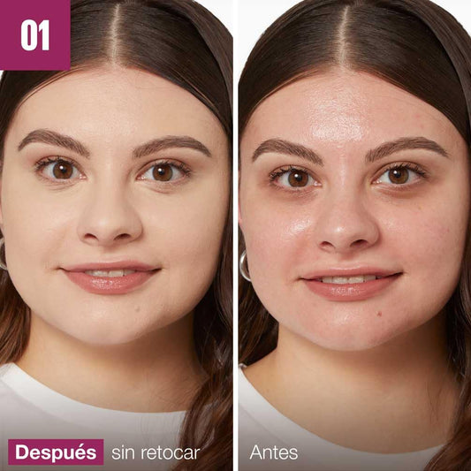 Maybelline New York, Borrador de Ojos Corrector, Cobertura Alta y Modulable, Hidratación 12h, Borra Ojeras, Bolsas e Imperfecciones, con Aplicador en Esponja, 01 Light, 8ml