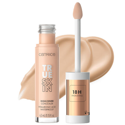 CATRICE True Skin High Cover Concealer 010 Cool Cashmere – Alta cobertura e hidratación – Acabado natural y mate sin efecto máscara – Maquillaje vegano y resistente al agua – 4,5 ml