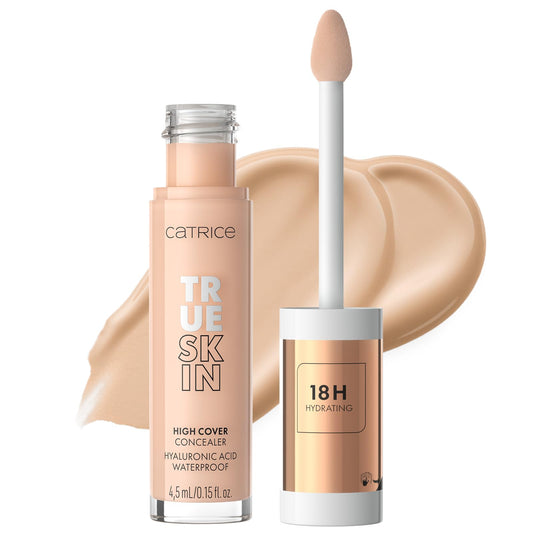CATRICE True Skin High Cover Concealer 010 Cool Cashmere – Alta cobertura e hidratación – Acabado natural y mate sin efecto máscara – Maquillaje vegano y resistente al agua – 4,5 ml