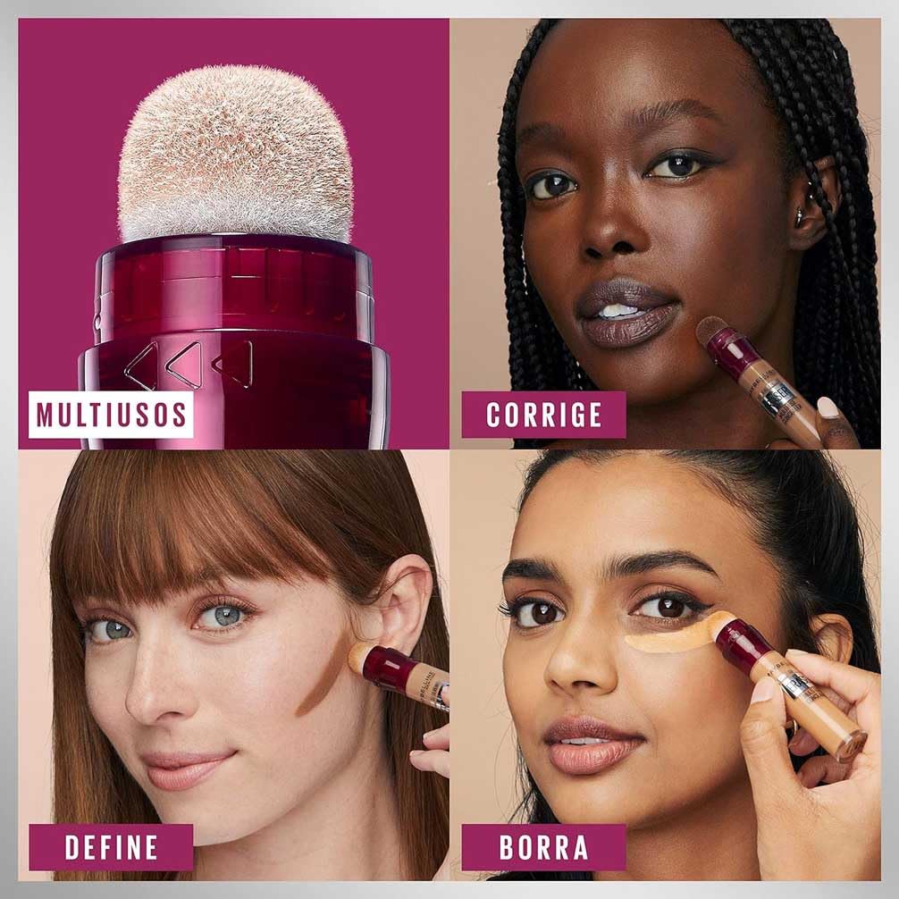 Maybelline New York, Corrector de Ojeras, Bolsas e Imperfecciones, Borrador Ojos, 00 Ivory, 6 ml
