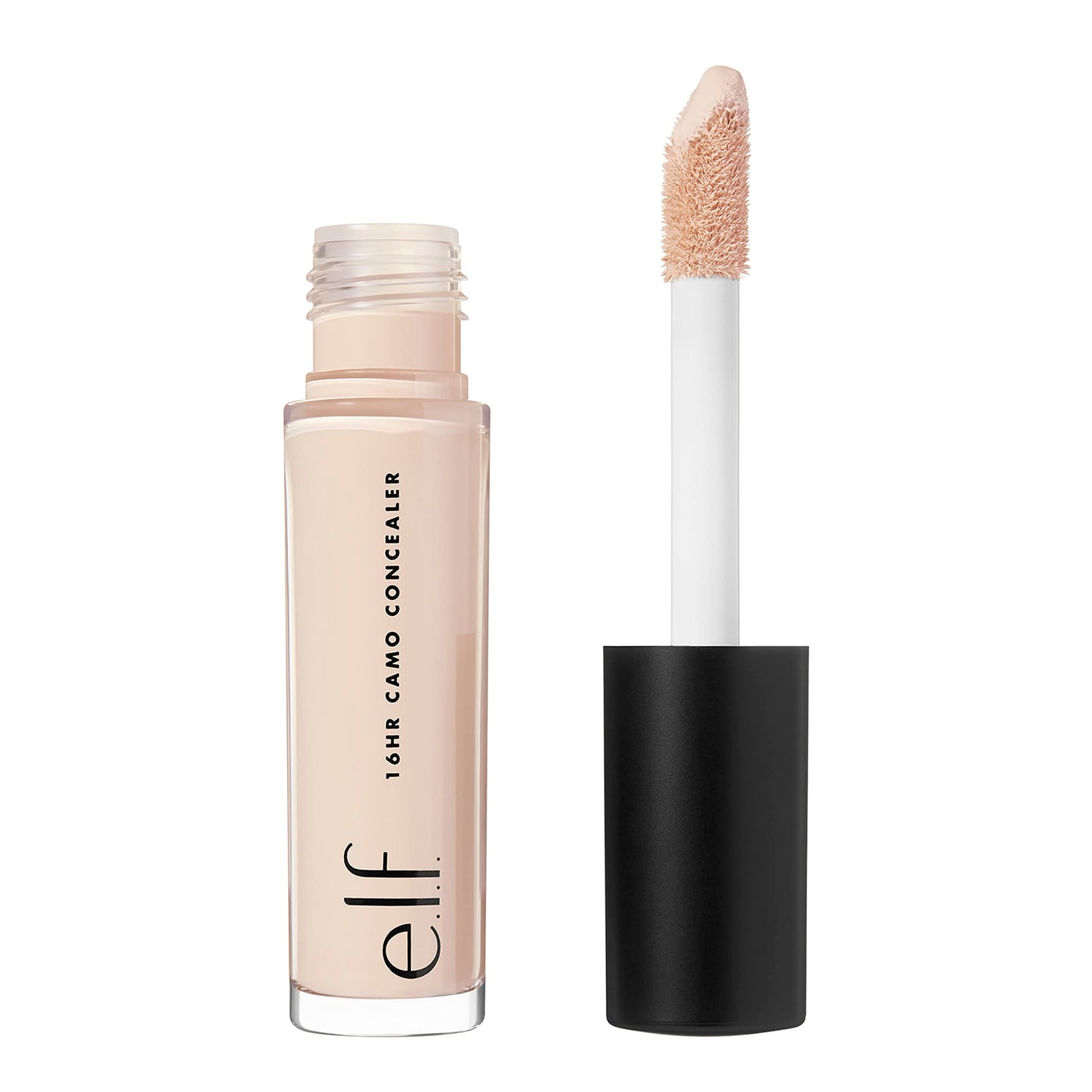 e.l.f. Corrector de camuflaje 16HR, cobertura completa y altamente pigmentado, acabado mate, marfil claro, 0.203 onzas líquidas (6 ml)
